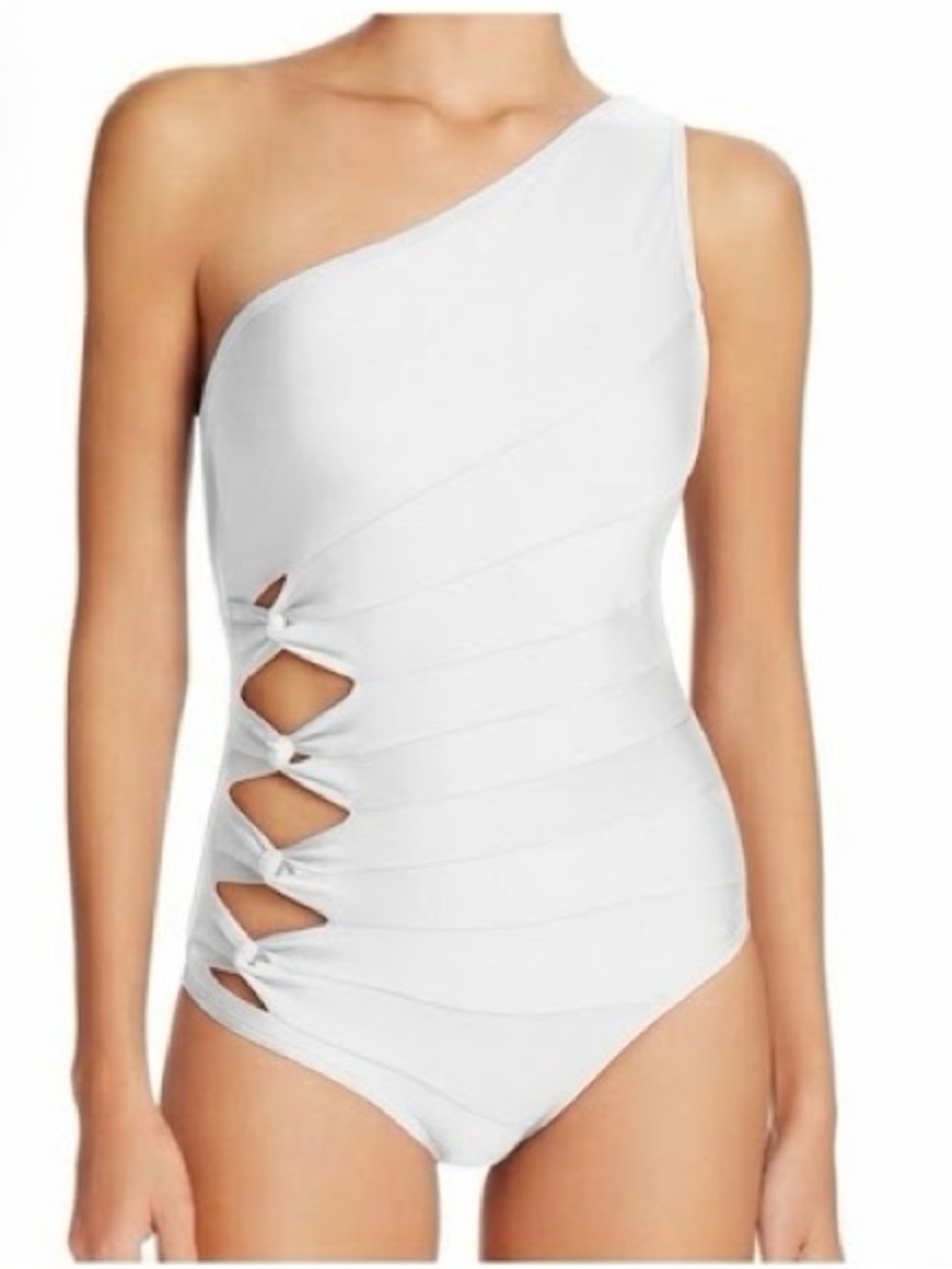 Carmen Marc Valvo One Shoulder One Piece Swimsuit 10